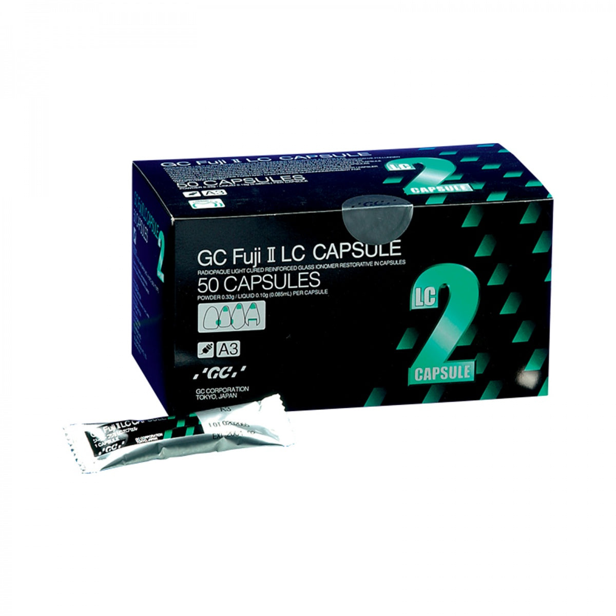 GC 003244 Fuji II LC Glass Ionomer Capsules Dark Shade Assorted B 24/Bx 425020 GC 003244 Fuji II LC Glass Ionomer Capsules Dark Shade Assorted B 24/Bx 425020